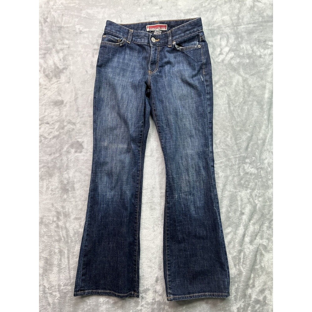 Gap Womens Sz‎ 4 Ank Designer Jeans Blue Curvy Low Rise Bootcut Ladies Pants